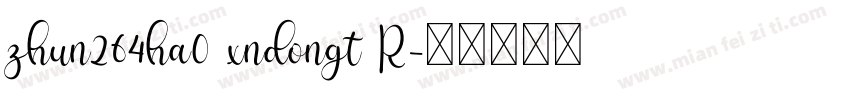 zhun264ha0 xndongt R字体转换